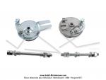 Roues (jantes) aluminium compltes grises 17 x1.6 type Bernardi pour Peugeot 103 SP / MVL / Chrono / Vogue (la paire)