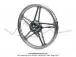 Roues (jantes) aluminium compltes grises 17 x1.6 type Bernardi pour Peugeot 103 SP / MVL / Chrono / Vogue (la paire)