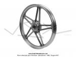Roues (jantes) aluminium compltes grises 17 x1.6 type Bernardi pour Peugeot 103 SP / MVL / Chrono / Vogue (la paire)