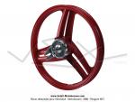 Paire de roues (jantes) aluminium compltes rouges 17 x1.6 type Grimca pour Peugeot 103 SP / MVL