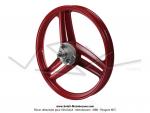 Paire de roues (jantes) aluminium compltes rouges 17 x1.6 type Grimca pour Peugeot 103 SP / MVL