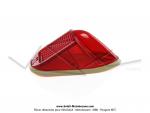 Cabochon de feu rouge type Manducher - Non Alumite - Avec support d'ampoule - Annes 60 pour Mobylette Motobcane Motoconfort (Import)