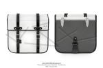 Sacoches Sporfabric S15CO Blanches pour SoleX Mobylette Motobcane MBK Peugeot (la paire)