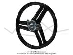 Roues (jantes) aluminium compltes noires 17 x1.6 type Grimca pour Peugeot 103 SP / MVL (la paire)