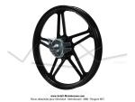 Roues (jantes) aluminium compltes noires 17 x1.6 type Bernardi pour Peugeot 103 SP / MVL / Chrono / Vogue (la paire)