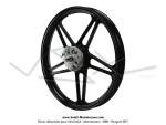 Roues (jantes) aluminium compltes noires 17 x1.6 type Bernardi pour Peugeot 103 SP / MVL / Chrono / Vogue (la paire)