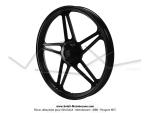 Roues (jantes) aluminium compltes noires 17 x1.6 type Bernardi pour Peugeot 103 SP / MVL / Chrono / Vogue (la paire)