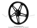 Roues (jantes) aluminium compltes noires 17 x1.6 type Bernardi pour Peugeot 103 SP / MVL / Chrono / Vogue (la paire)