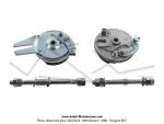 Roues (jantes) aluminium compltes noires 17 x1.6 type Bernardi pour Peugeot 103 SP / MVL / Chrono / Vogue (la paire)