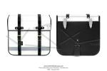 Sacoches Sporfabric V15CO Blanches pour SoleX / Mobylettes Motobcane Motoconfort MBK Peugeot (la paire)