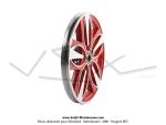 Poulie Alu (plateau) rouge - 11 dents - pour Peugeot 103