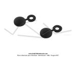 Capuchons plastiques pour rivets de plaque d'immatriculation noirs (x2 pcs)