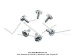 Vis de carter moletes (Lot de 6) pour Mobylette Motobcane Motoconfort MBK M5x0,9 x lg.11
