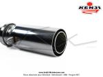 Coude pour Pot d'chappement  pompe Kenji Vario - Chrom - pour Peugeot 103 SPX / RCX / FUN / MVX / SPECTRUM / CLIP (avec kick - Sortie  gauche)