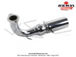 Coude pour Pot d'chappement  pompe Kenji Vario - Chrom - pour Peugeot 103 SPX / RCX / FUN / MVX / SPECTRUM / CLIP (avec kick - Sortie  gauche)