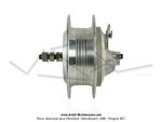 Moyeu de roue avant 100mm  36 trous Leleu pour Mobylette Motobcane Motoconfort MBK 89 / 92 / 881U