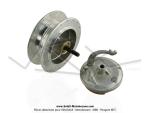 Moyeu de roue avant 100mm  36 trous Leleu pour Mobylette Motobcane Motoconfort MBK 89 / 92 / 881U