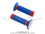 Poignes de guidon (Revtements) - Doppler - Grip 3D Bleu / Blanc / Rouge
