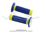 Poignes de guidon (Revtements) - Doppler - Grip 3D Bleu / Blanc / Jaune fluo