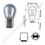 Ampoule 6v 21w / 5w (BAY15D) pour clairage arrire et feux Stop