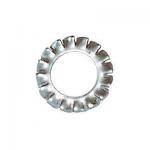 Rondelle ventail  dentures extrieures M6 - DIN 6798 - Acier - Zingu blanc
