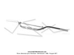 Guidon de cross aluminium anodis argent 22