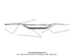 Guidon de cross aluminium anodis argent 22