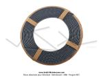 Jonc plastique - Damier Noir et Blanc 7x10mm de poutre centrale (Enjoliveur / Baguette) pour Peugeot 103 (le mtre)