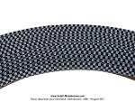Jonc plastique - Damier Noir et Blanc 7x10mm de poutre centrale (Enjoliveur / Baguette) pour Peugeot 103 (le mtre)
