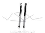 Amortisseurs lisses - 320mm -  Partie haute Chrome - pour Peugeot 103 SP / MVL / Vogue / MBK 51 (la paire)