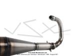 Pot d'chappement  Pompe OverB KT70 - Vernis - Silencieux Gris - Complet - pour mobylette Motobcane / MBK 51 (Article non homologu - Interdit sur voie publique - Rserv  la comptition sur terrain priv)