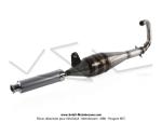 Pot d'chappement  Pompe OverB KT70 - Vernis - Silencieux Gris - Complet - pour mobylette Motobcane / MBK 51 (Article non homologu - Interdit sur voie publique - Rserv  la comptition sur terrain priv)