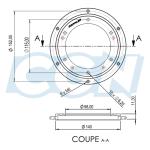 Porte-couronne Doppler Open - Alu - Noir - pour Peugeot 103