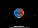 Autocollant dme 3D  VSX France  - Drapeau France - 27mm