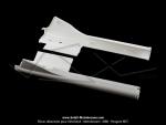 Carnages (Capotages - Caches) centraux de fourche blancs ( peindre) pour Peugeot 103 MVL / Vogue (la paire)