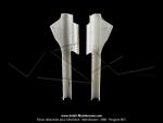 Carnages (Capotages - Caches) centraux de fourche blancs ( peindre) pour Peugeot 103 MVL / Vogue (la paire)