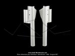 Carnages (Capotages - Caches) centraux de fourche blancs ( peindre) pour Peugeot 103 MVL / Vogue (la paire)