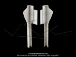 Carnages (Capotages - Caches) de fourche blancs pour Peugeot 103 MVL / Vogue (la paire)