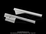 Carnages (Capotages - Caches) de fourche blancs pour Peugeot 103 MVL / Vogue (la paire)