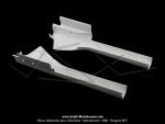 Carnages (Capotages - Caches) de fourche blancs pour Peugeot 103 MVL / Vogue (la paire)