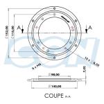 Porte-couronne Doppler Open - Alu - Noir - pour Mobylette Motobcane / MBK 51