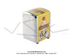 Distributeur de serviettes Publicitaire mtallique Ren Ravo Jaune  Le Vrai VloSoleX 