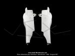 Carnages (Capotages - Caches) latraux Blancs pour Peugeot 103 SPX / RCX Phase 2 (la paire)
