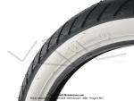 Pneu 2 1/2 x 16 (2.50 - 16)  flancs blancs MITAS - MC2 - 42J - TL / TT pour Mobylettes Motobcane / MBK / Peugeot 103