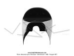 Selle polyester NUE type Magnum Racing phase 1 (Coque) - Noire - pour Mobylette Motobcane MBK 51 / Peugeot 103