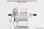 Moyeu de roue arrire 80mm  28 trous Leleu Peugeot 103 / 104