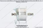 Moyeu de roue avant 80mm  36 trous Leleu pour Mobylette Motobcane Motoconfort MBK 88 / 85 / 51