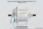 Moyeu de roue arrire 80mm  36 trous Leleu Peugeot 103 / 104