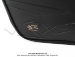 Sacoches  Chamrousse  C01 Noires - Finitions noires - Fixation par sangles cuirs - pour Mobylettes Motobcane / MBK / Peugeot (tous modles) (la paire)