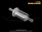 Filtre  essence cylindrique transparent - 5mm / 6mm - Malossi Petit Modle